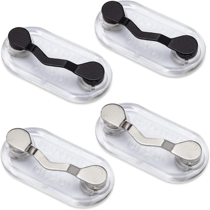Readerest Magnetic Eyeglass Holders (4 Pack) Eyewear Clip for Readers & Sunglasses, ID Badge Clip for Conferences, USA Made