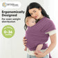 Buy now KeaBabies Baby Wrap Carrier - All in 1 Original Baby Carrier Newborn to Toddler Sling, Easy to Wear, Hands Free Bonding, Lightweight, Breathable Infant Wraps (Classic Gray) One Size (Pack of 1) Dark Mauve at indiglob india