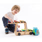 Buy now Melissa & Doug Mega Race-Car Carrier - Wooden Tractor and Trailer with 6 Unique Race Cars at indiglob india