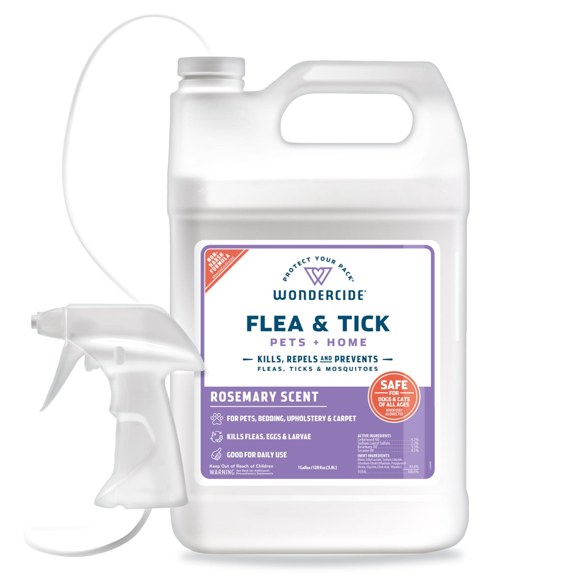 Buy now Wondercide - Flea, Tick & Mosquito Spray for Dogs, Cats, and Home - Control, Prevention, Treatment - with Natural Essential Oils - Pet and Family Safe - Peppermint 16 oz 128 OZ Rosemary at indiglob india