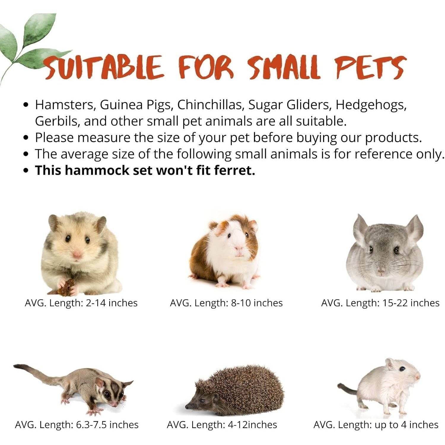 5Pcs Sugar Glider Supplies Cage Accessories Hammock Set Hanging Bed Hideout for Small Animal Pets Hamster Guinea Pig Squirrel Gerbils - My Store