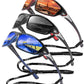 Buy now FAGUMA Sports Polarized Sunglasses For Men Cycling Driving Fishing UV400 Protection 02 Red+black+dark Blue(3 Pack) at indiglob india