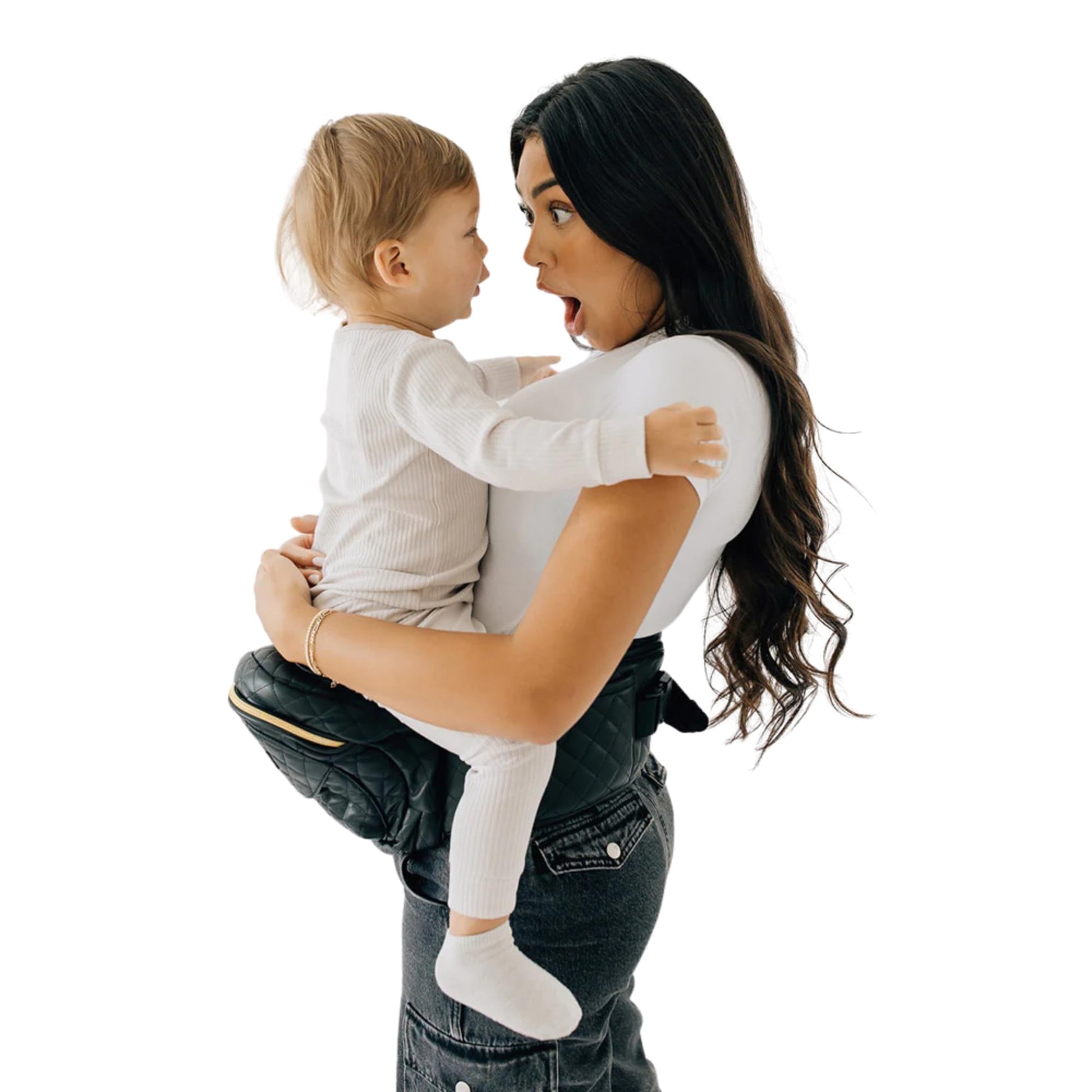 Buy now Tushbaby Original Hip Seat Baby Carrier for Babies & Toddlers up to 45 lbs, Safety Certified, Lightweight No-Foam Design with Storage & Nursing Support, Grey at indiglob india