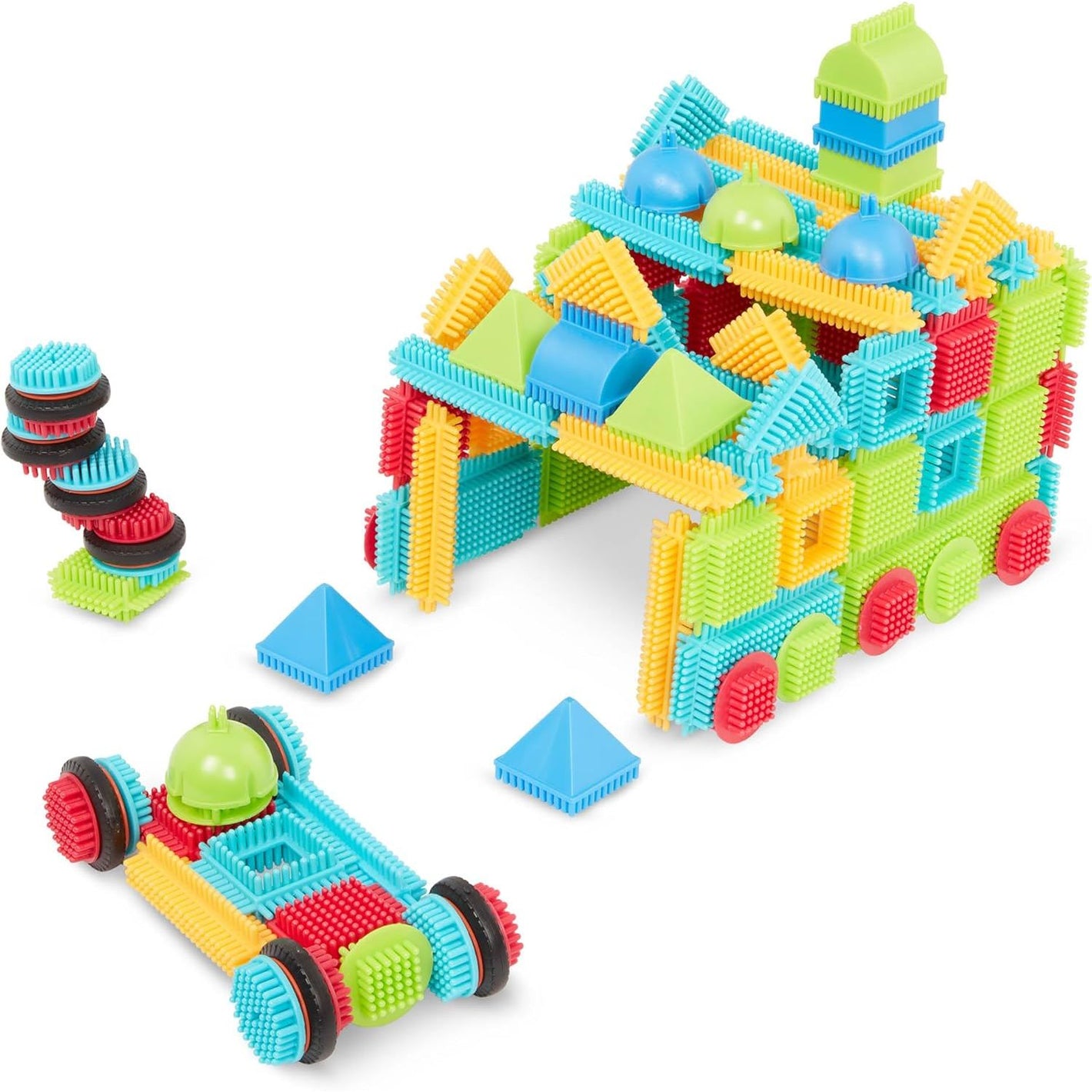 Battat – Bristle Blocks – STEM Interlocking Building Blocks – 112 Pieces Playset – Developmental Toys for Toddlers & Kid – Basic Builder Set – 2+ Years