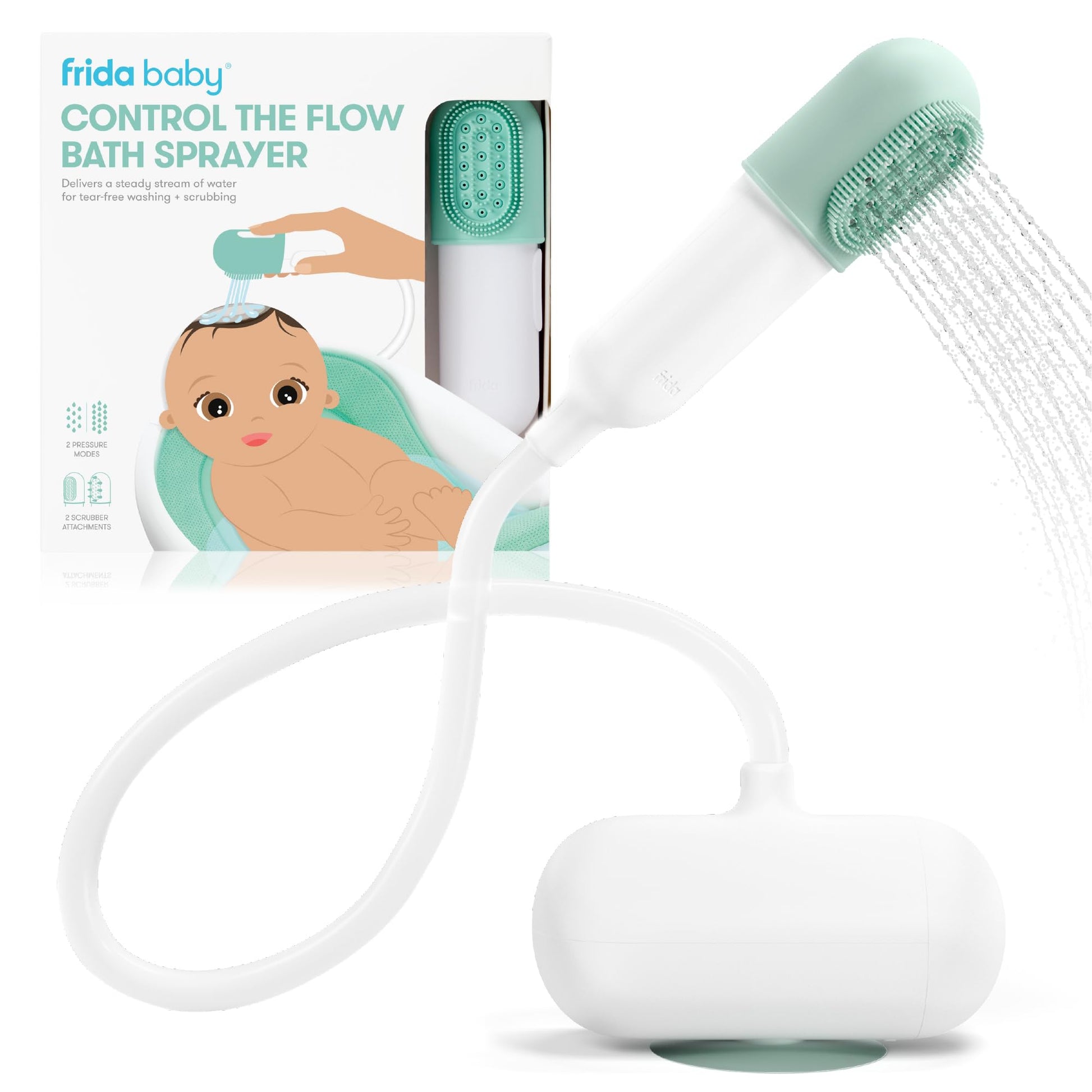 Buy now Frida Baby Control The Flow Bath Rinse Cup, Tear Free Rinser to Wash Hair and Body with Easy Grip Handle and Removable Rain Shower, Made in USA at indiglob india
