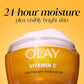 Olay Vitamin C Face Moisturizer, Brightening Cream for Women, Instant Hydration, Evens Tone, Dark Spot & Hyperpigmentation Reduction, Glowing Skin Care - Niaciniamide, Lactic Acid, 1.7 Oz