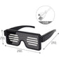 WOWSUN LED Glasses Light Up Dynamic Party Favor Glasses Festival Christmas USB Rechargeable LED Rave Glowing Flashing Glasses