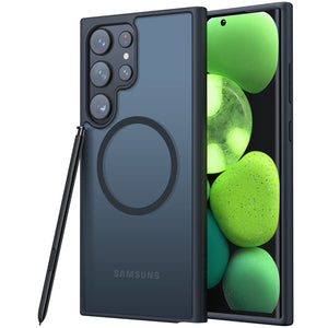 Buy now TORRAS Magnetic Shockproof for Samsung Galaxy S23 Ultra Case, Fit for MagSafe, 4X Military Grade Protection, Translucent Slim Case for Samsung S23 Ultra Case Anti-Fingerprint Anti-Scratch, Black at indiglob india