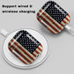 AirPod Case Cover for AirPod 2/1, Shockproof Protective Skin with Keychain for Apple AirPods 2nd 1st Generation Charging Case, Front LED Visible, American Flag AirPod Case