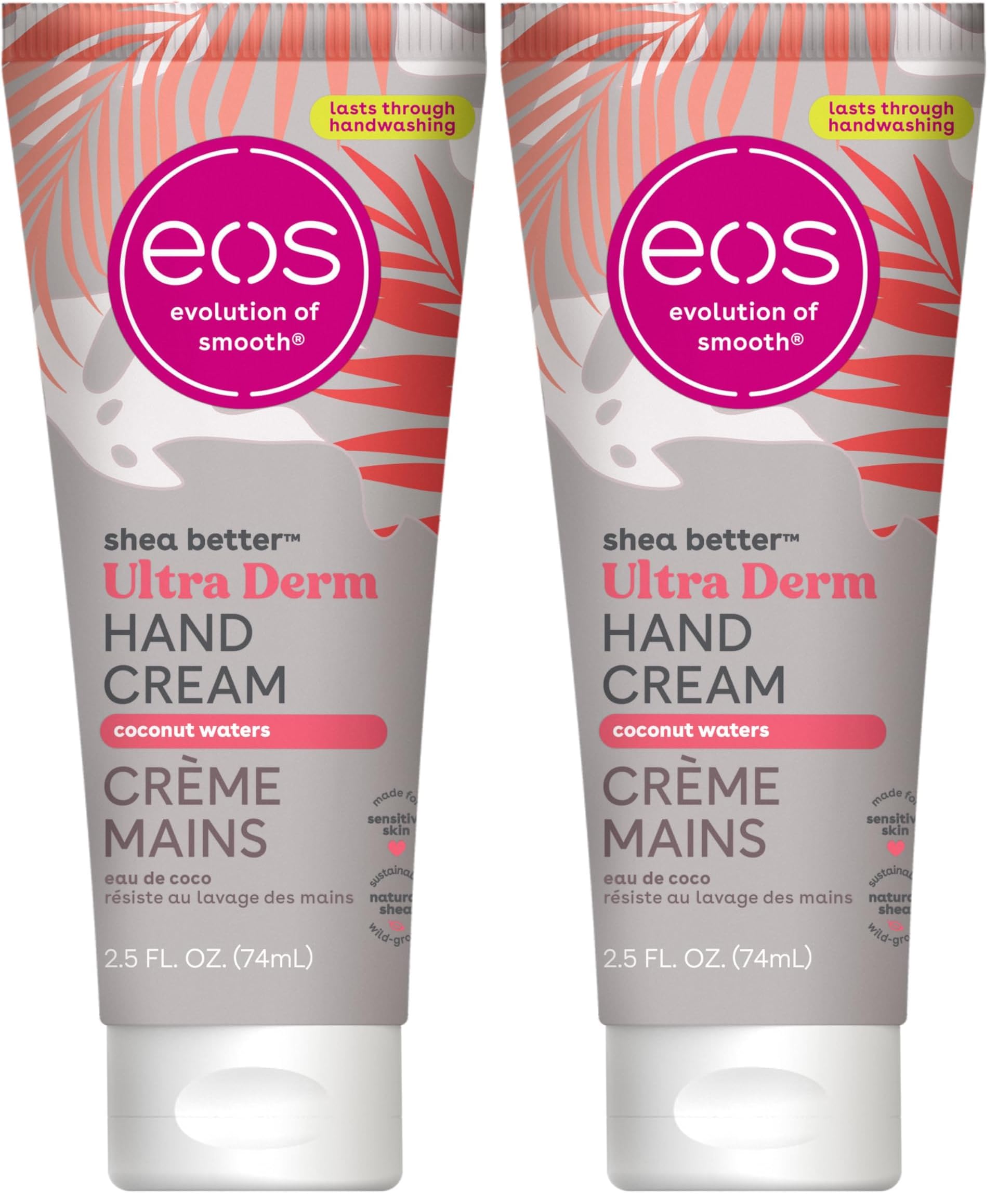 Buy now eos Shea Better Hand Cream – Fresh & Cozy, Hand Lotion, Hand Lotion for Dry Skin, Hydrating, Shea Butter, Dry Skin Relief, Travel Size, 2.5 oz Coconut 2.5 Fl Oz (Pack of 2) at indiglob india