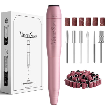 Buy now MelodySusie Pen-Shaped Portable USB Nail Drill, PC120I 20000RPM Electric Nail File with Compact Design for All Nail Care, Manicure Polishing, Shaping & Gel Removal at Home for Beginners Macaron Pink at indiglob india