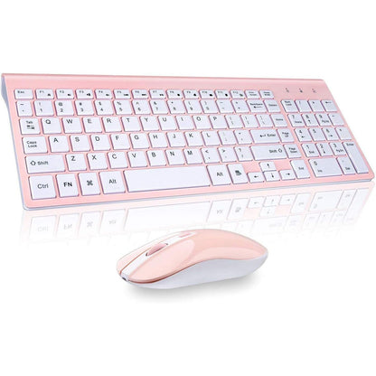 cimetech EasyTyping KF10 Wireless Keyboard and Mouse Combo, [Silent Scissor Switch Keys][Labor-Saving Keys]Ultra Slim Wireless Computer Keyboard and Mouse, Easy Setup for PC/Laptop/Mac/Windows - Grey