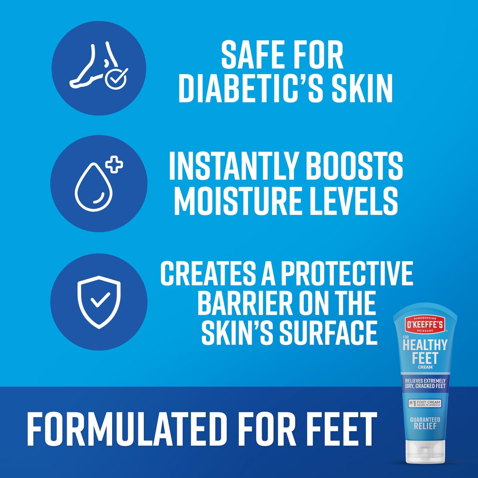 Buy now O'Keeffe's for Healthy Feet Foot Cream - 3 oz Travel Size Tube (1 Pack) - Guaranteed Relief for Extremely Cracked, Dry Feet, Repairing Skincare, Instantly Boosts and Retains Moisture Levels at indiglob india