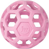 JW Pet Hol-ee Roller Dog Toy Puzzle Ball, Natural Rubber, Medium (4.5 Inch Diameter), Colors May Vary - Pink