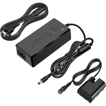 Gonine LP-E6 LP-E6N LP-E6NH Dummy Battery and ACK-E6 AC Power Adapter Kit, fit for Canon EOS R R5 R5C R6 R7, 90D 80D 70D 60D, 7D 6D, 6D Mark II, 7D Mark II, 5D Mark II III IV, 5DS 5DSR Cameras.