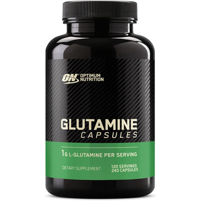 Optimum Nutrition L-Glutamine Muscle Recovery Capsules, 1000mg, 240 Count (Package May Vary)