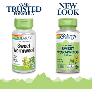 SOLARAY Sweet Wormwood Aerial, Veg Cap (Btl-Plastic) 300mg 100ct