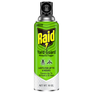 Buy now Raid Outdoor Yard Guard Mosquito Fogger, Area Insect Repellent, Kills On Contact, Control Mosquitoes up to 6 Hours, Covers up to 30 sq ft, Fast-Acting Yard and Garden Treatment, 16 oz at indiglob india