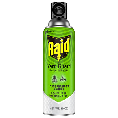 Buy now Raid Outdoor Yard Guard Mosquito Fogger, Area Insect Repellent, Kills On Contact, Control Mosquitoes up to 6 Hours, Covers up to 30 sq ft, Fast-Acting Yard and Garden Treatment, 16 oz at indiglob india