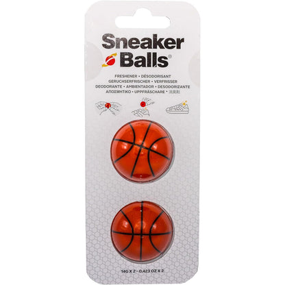 Sneaker Balls Odor-Fighting Shoe Fresheners, Eliminates Unpleasant Smells, Perfect For Sneakers, Gym Bags, Gear Bags, Drawers, Lockers, And More!, Basketball, 2 Pack