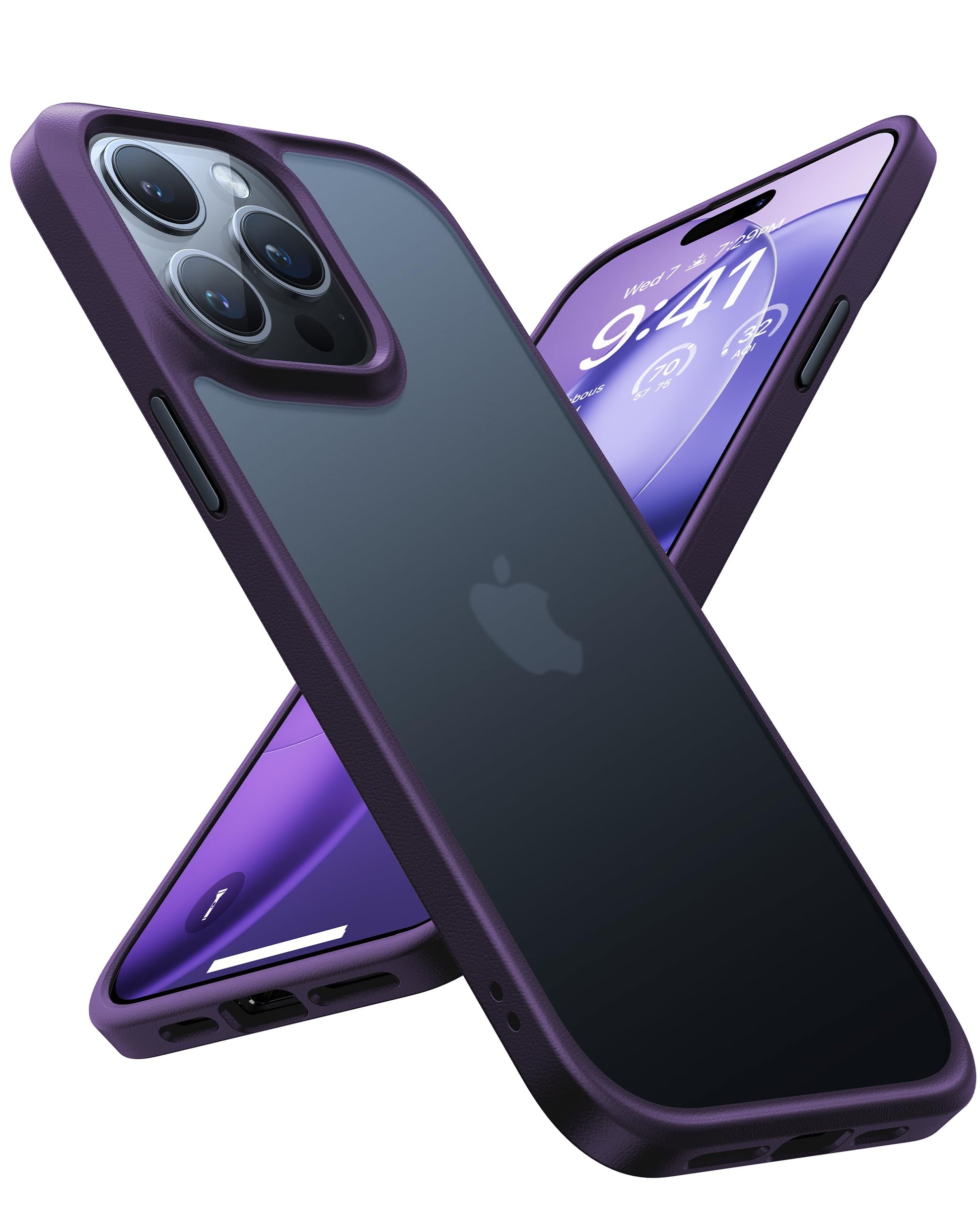 Buy now TORRAS Tough Shockproof for iPhone 13 Pro Case, [Military-Grade Drop Tested] Ultra-Durable Matte Hard PC Back with Soft Silicone Edge Slim Protective for iPhone 13 Pro Phone Case,Translucent Black at indiglob india