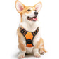 Eagloo Dog Harness for Large Dogs, No Pull Service Vest with Reflective Strips and Control Handle, Adjustable and Comfortable for Walking, No Choke Pet Harness with 2 Metal Rings, Orange, L