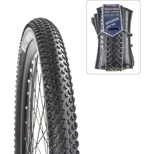 Foldable Replacement Bike Tire, 26/27.5/29x2.10 inch, Durable Mountain Bike Tire, Fasting Rolling, More Grip, Puncture-Resistant, Black/Cream Sidewall