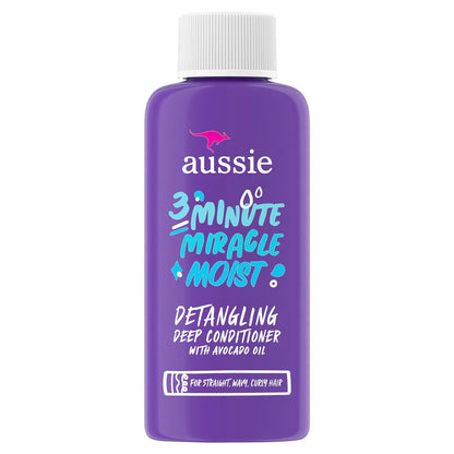 Aussie 3 Minute Miracle Moist Deep Conditioning Treatment, Travel Size 1.7 fl oz