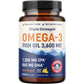 Buy now Triple Strength Omega 3 Fish Oil 3600 mg | EPA & DHA | Over 2100mg Omega-3 Fatty Acids | 1300mg EPA + 860mg DHA | Best Essential Fatty Acids | Premium Wild Caught & Burpless Fish Oil | 180 Ct 180 Count (Pack of 1) at indiglob india