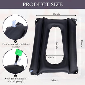 Namalu Bed Sore Cushions for Butt Inflatable Bed Sore Pads Nursing Pad to Prevent Treatment for Sores on Buttocks for Elderly Bedridden Disabled, Breathable and Comfort for Pain Relife(Black)