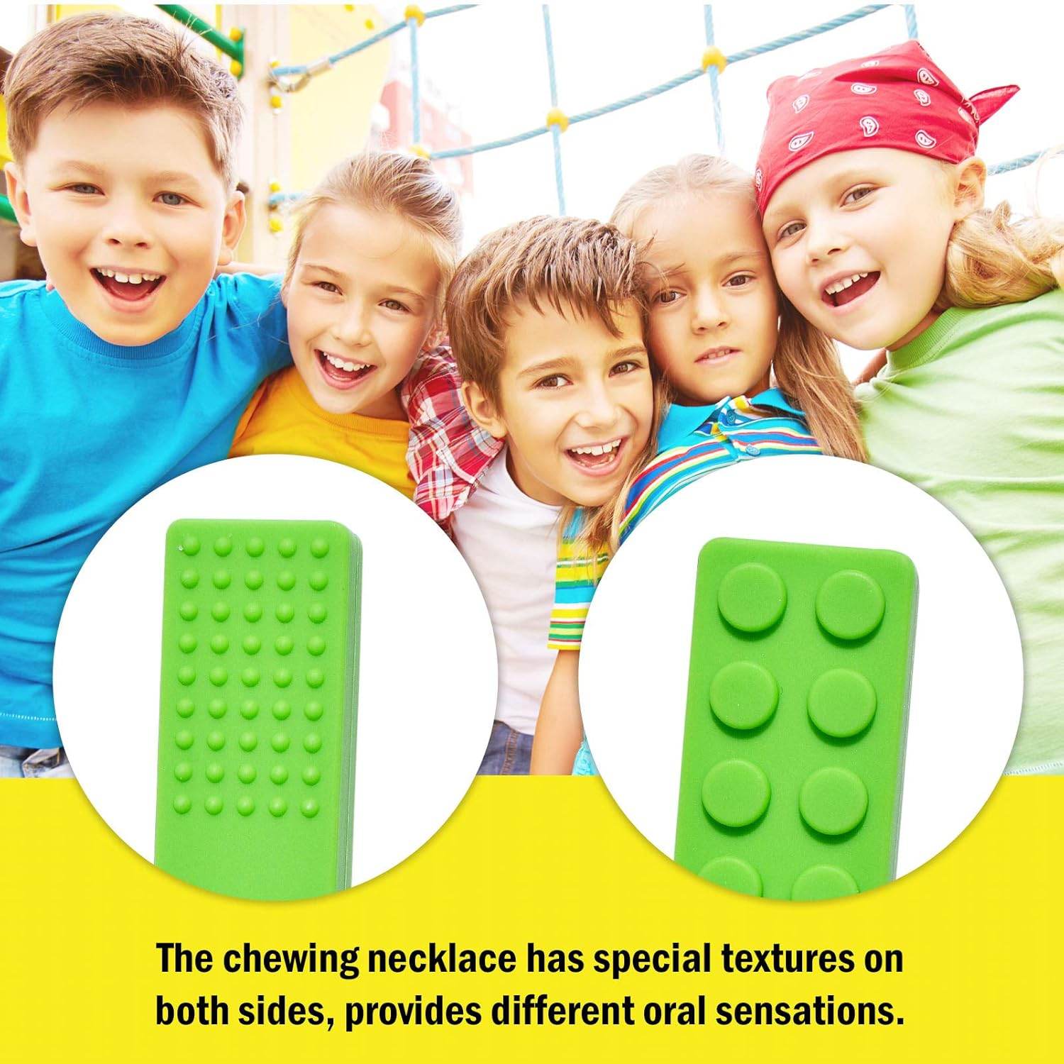 Chew Necklace, Autism Chew Necklace (4PCS), Sensory Necklace Set, Chew Necklaces for Sensory Kids, for Biting Needs, Autistic, ADHD, Oral Motor (100% Food Grade Silicone), for Boys and Girls - My Store
