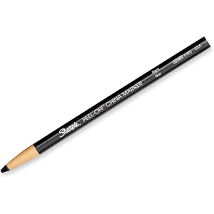 Sharpie Peel-Off China Marker Grease Pencils, Black, Box of 12