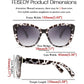 FEISEDY Polarized Vintage Sunglasses American Womens Square Jackie O Cat Eye Sunglasses B2451
