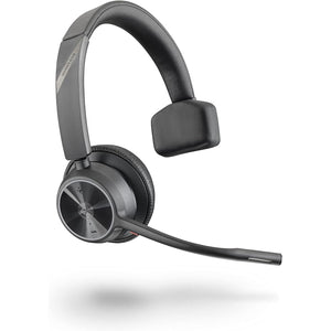 Poly - Voyager 4310 UC Wireless Headset (Plantronics) - Single-Ear Headset w/Mic - Connect to PC/Mac via USB-A Bluetooth Adapter, Cell Phone via Bluetooth - Works with Teams (Certified), Zoom & More