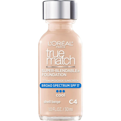 L’Oréal Paris Makeup True Match Super-Blendable Liquid Foundation, Natural Buff N3, 1 Fl Oz,1 Count