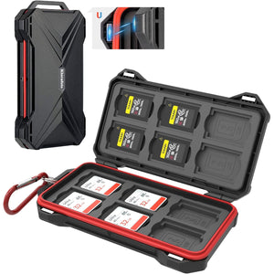 [12 SD + 12 CFexpress Type A] Magnetic Closure Memory Card Case Holder Organizer Protector Keeper for SD SDHC SDXC for Sony CEA-G80T CEA-G160T Alpha 1 A1 A7 IV A7M4 FX3 FX6 Camera Memory Card Storage
