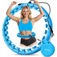 U1 Smart Weighted Hula Hoop – 30 Knots 19"–61" Adjustable Waist, Magnetic Lock with Spring Massage Heads, Infinity Hoop Plus Size for Adults & Kids, Ab Workout, Weight Loss, Abdominal Toner