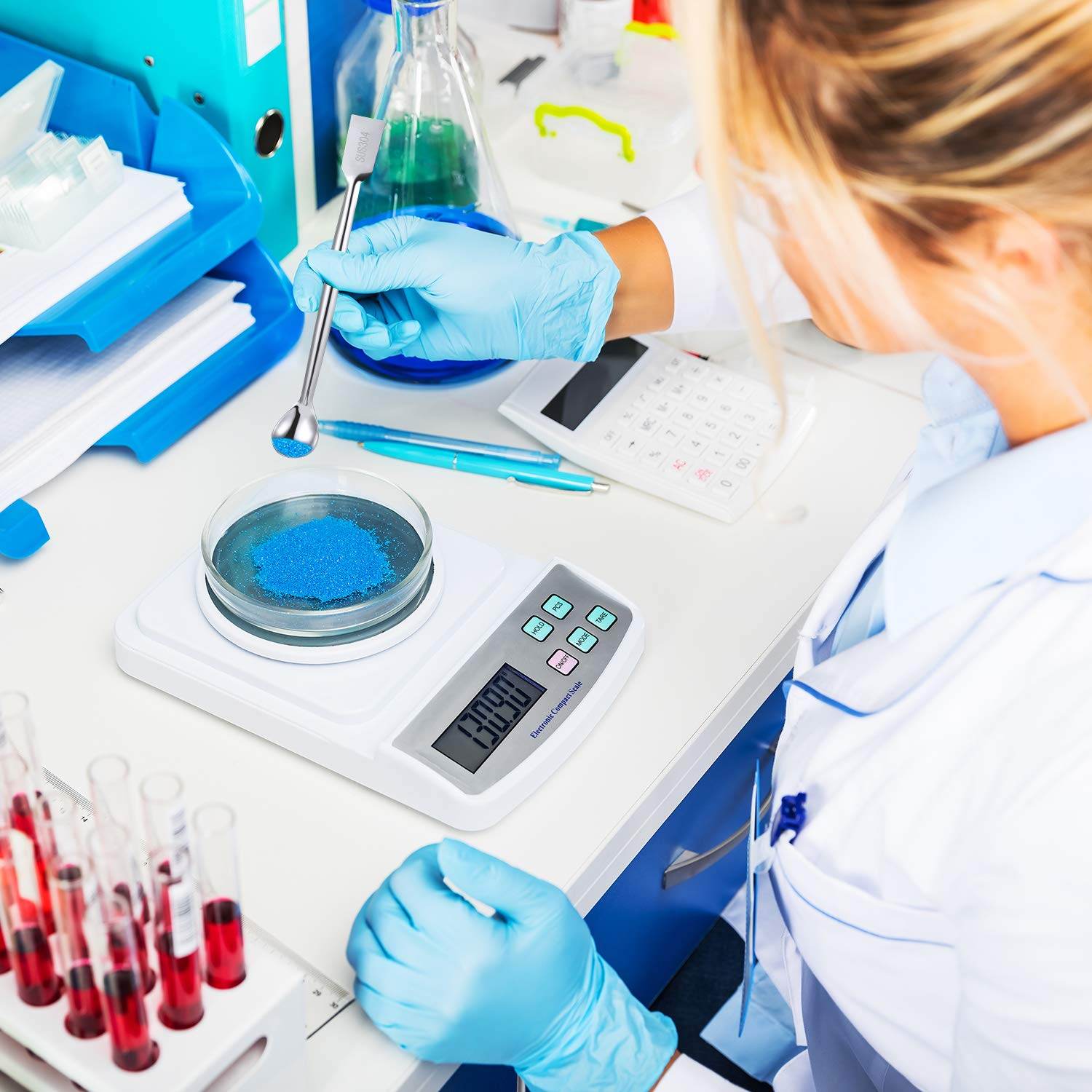 22 Pieces Stainless Steel Lab Spatula Micro Scoop Set Laboratory Sampling Spoon Mixing Spatula for Powders Gel Cap Filler - My Store