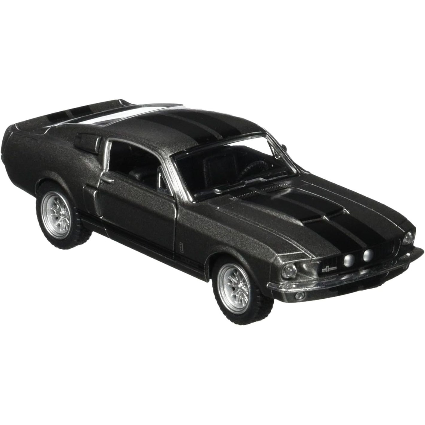 KiNSMART - 1967 Ford Shelby Mustang GT500 1:38 Scale 5" Die Cast Metal Model Toy Muscle Car (Grey)