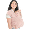 KeaBabies Baby Wrap Carrier - All in 1 Original Baby Carrier Newborn to Toddler Sling, Easy to Wear, Hands Free Bonding, Lightweight, Breathable Infant Wraps (Classic Gray) - Pink Daisies