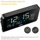 Braun Digital Alarm Clock with Date, Month and Temperature Displayed, Negative LCD Display, Quick Set, Crescendo Beep Alarm in Black, Model BC10B (1-Pack)