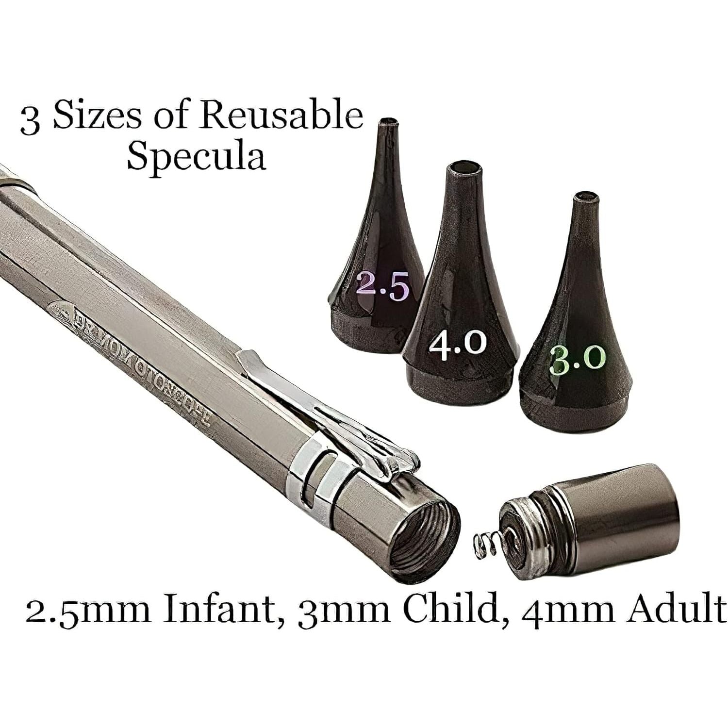 Buy now Third Generation Dr Mom Slimline Stainless LED Pocket Otoscope with Soft White Natural Hue Light Spectrum in Clamshell Packaging at indiglob india