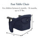 Inglesina Fast Table Chair, Navy - Portable Baby High Chair - for Babies & Toddlers up to 37 lbs - Collapsible Design - Fits Tables 0.8'' to 3.5'' Thick - Compact & Easy to Use - Travel Bag Included