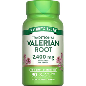 Nature's Truth Valerian Root Capsules | 2400mg | 90 Count | Non-GMO & Gluten Free Supplement