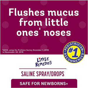 Little Remedies Saline Spray and Drops, Safe for Newborns, 0.5 fl oz