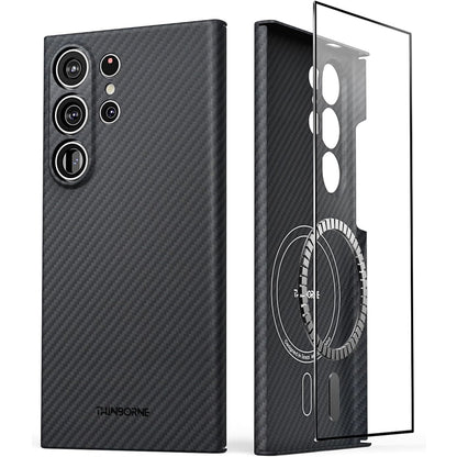 Buy now Thinborne Compatible with Samsung Galaxy S24 Ultra Case, [Made of 600D Aramid Fiber] [Magnetic Charging] [Thin & Lightweight] [ Slim Minimalist Style with Carbon Fiber Textures] at indiglob india