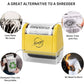 Miseyo Wide Roller Stamp Identity Theft Stamp 1.5 Inch Perfect for Privacy Protection - Yellow