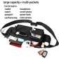 Large Waterproof Black Waist Bag Fanny Pack For Men Women Belt Bag Pouch Hip Bum Chest Bags with Adjustable Strap, Premium Lightweight Fanny Pack For Gym Fitness Workout Travel Work Commuting