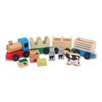 Buy now Melissa & Doug Wooden Farm Train Set - Classic Wooden Toy (3 Linking Cars) at indiglob india