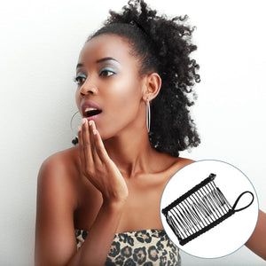 WILLBOND 4 Pcs Banana Hair Clips for Women Large Small Comb Vintage Clincher Banana Grip Clip Styling Accessories Gift for Curly Thick Thin Wavy Hair Ponytail Wedding(Black)